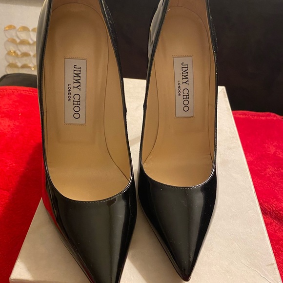 Jimmy Choo Black Patent Anouk Heel - Picture 7 of 8